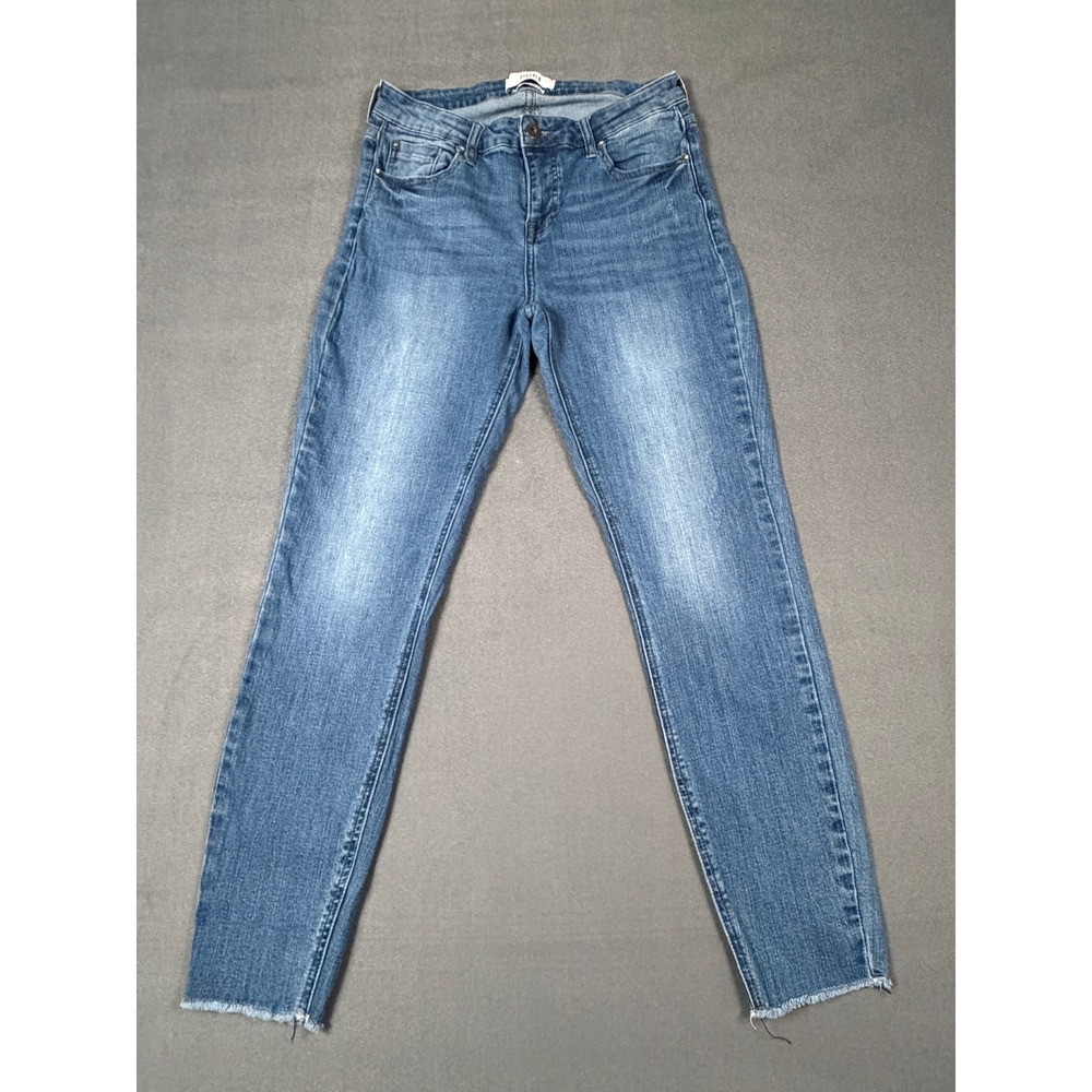 Pistola Women Blue Skinny Raw Hem Stretch Denim Jeans P6850JFK-DRK Size 28